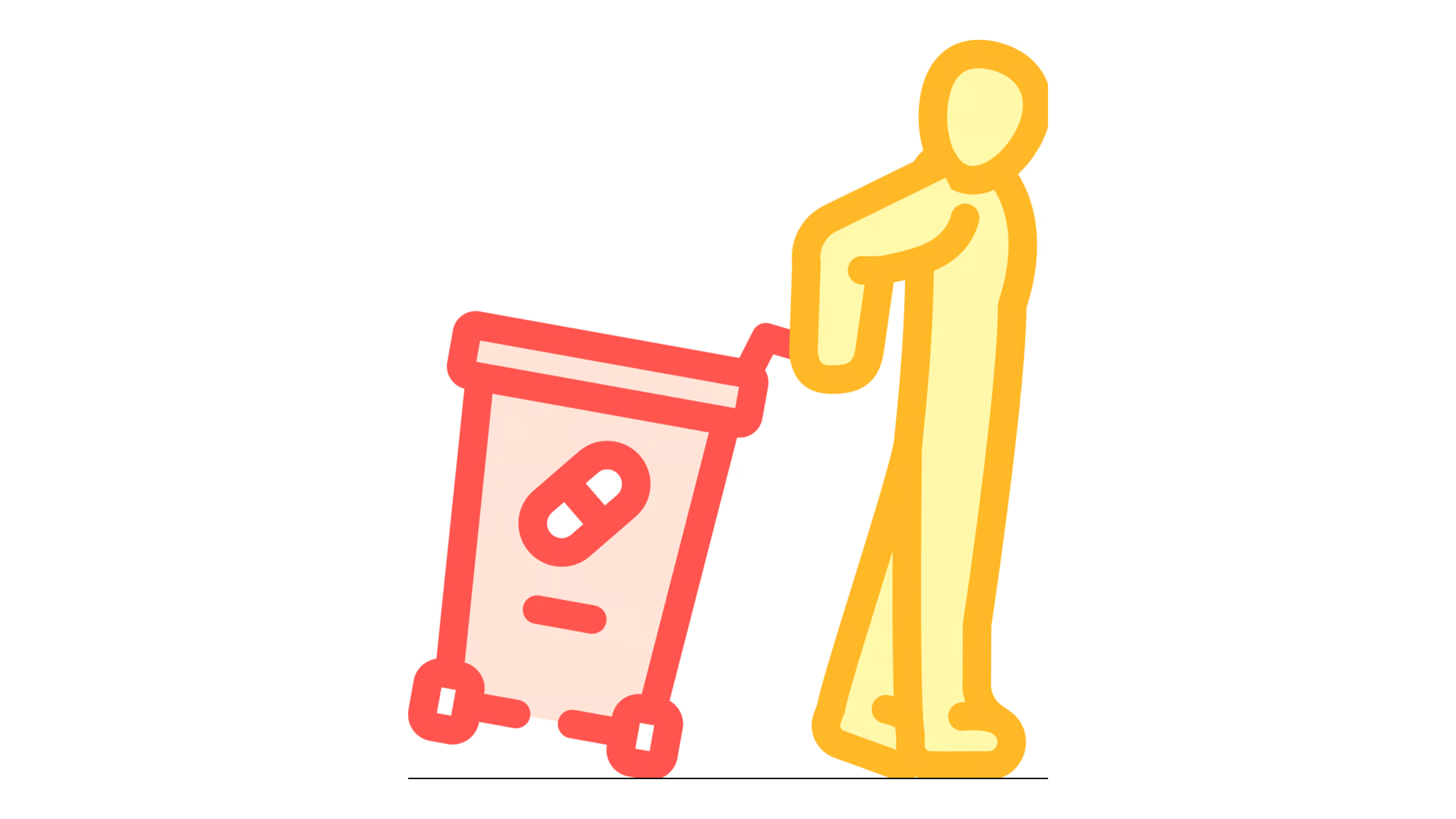 Pharmaceutical waste collection icon
